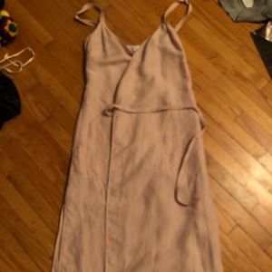 Wilfred Blush Linen Wrap Dress